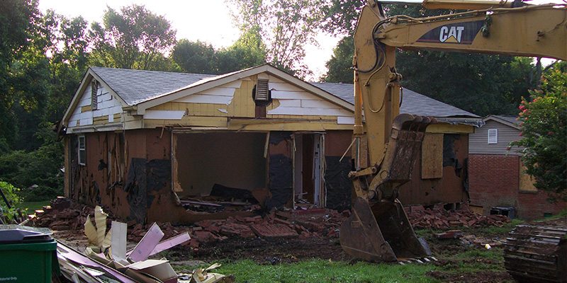 Demolition in High Point, North Carolina