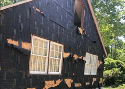 After Transite Siding Removed
