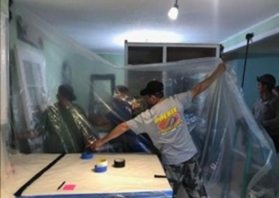 Before Prepping for removal of textured ceilings, joint compound and sheetrock